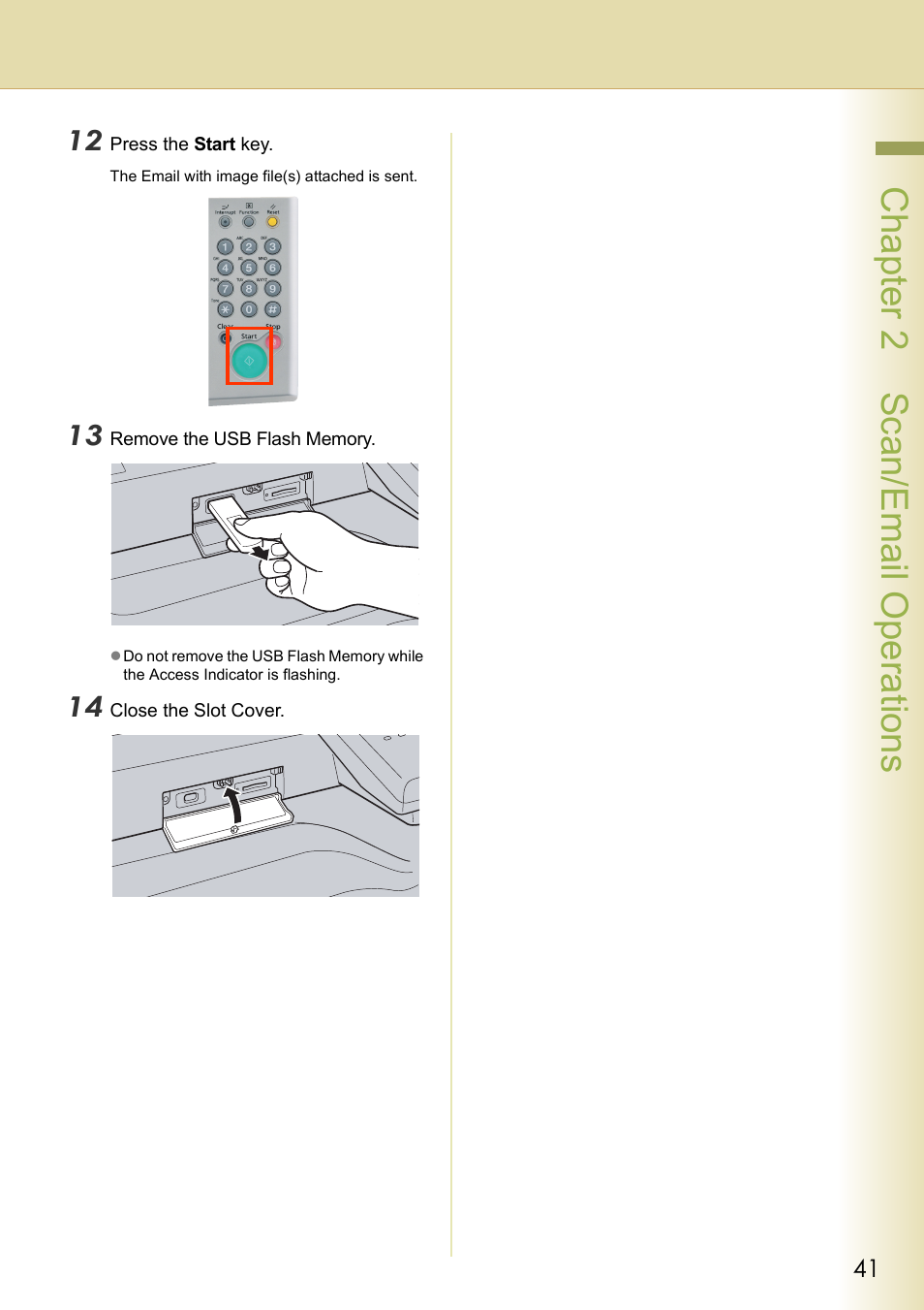 Chapter 2 sc an/email operations | Panasonic DP-C306 User Manual | Page 41 / 74