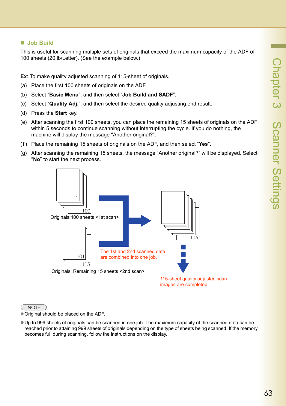 Chapter 3 scanner settings | Panasonic DP-C306 User Manual | Page 63 / 74