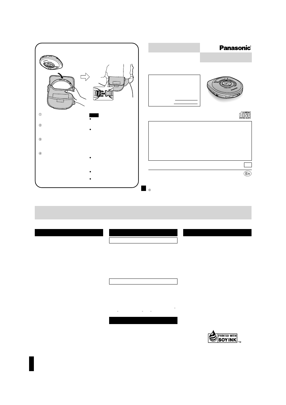 Panasonic SL-MP353J User Manual | 8 pages