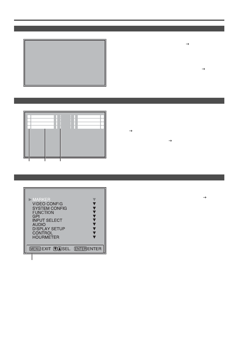 How to use the on screen menu, Continued) | Panasonic BT-LH2600W User Manual | Page 16 / 56