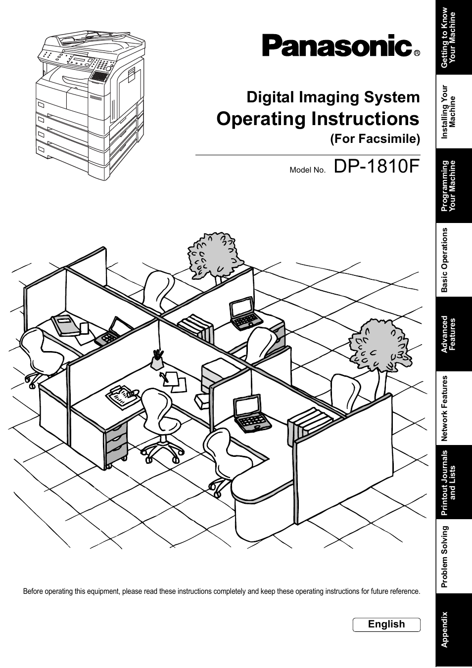 Panasonic DIGITAL IMAGING SYSTEM DP-1810F User Manual | 155 pages
