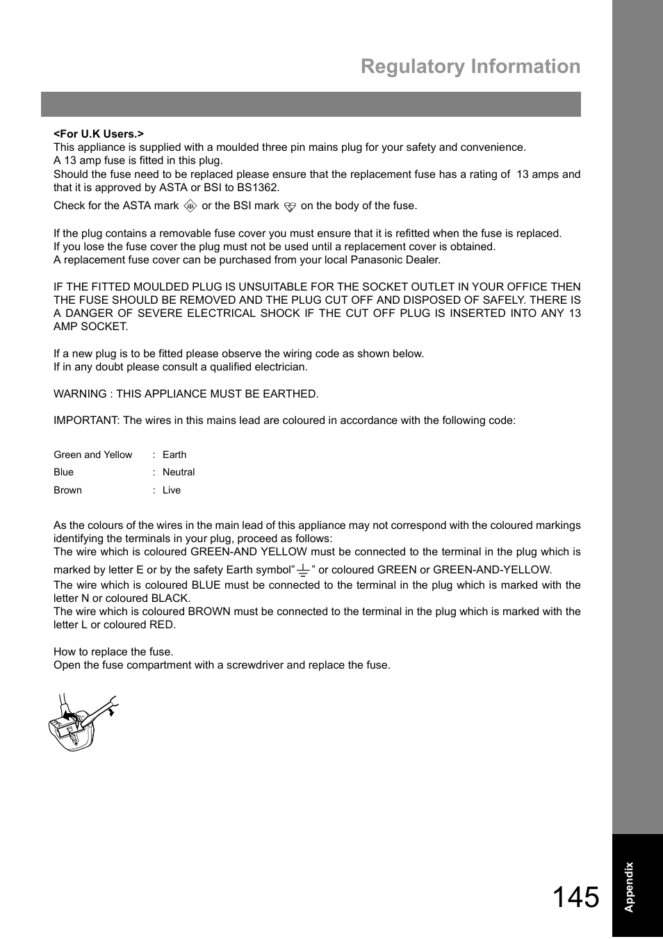 Regulatory information | Panasonic DIGITAL IMAGING SYSTEM DP-1810F User Manual | Page 145 / 155