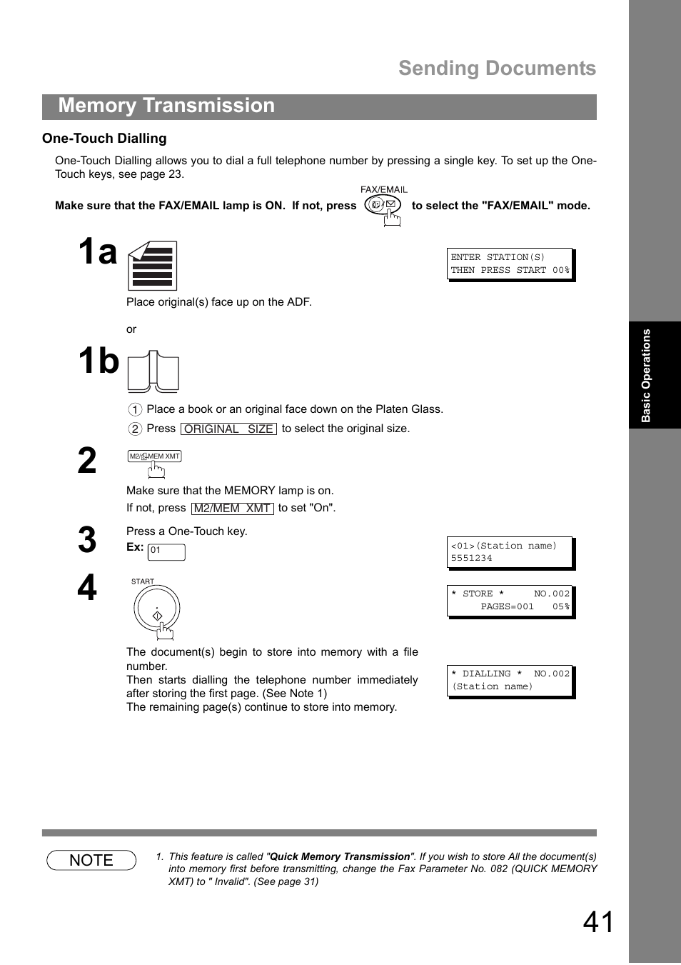 Sending documents | Panasonic DIGITAL IMAGING SYSTEM DP-1810F User Manual | Page 41 / 155