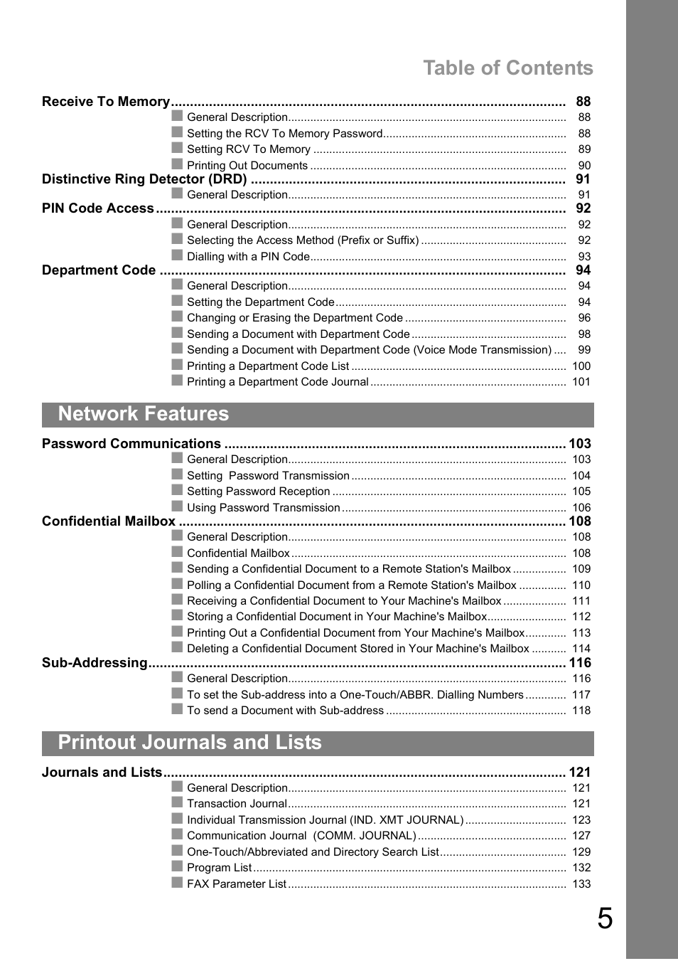 Panasonic DIGITAL IMAGING SYSTEM DP-1810F User Manual | Page 5 / 155