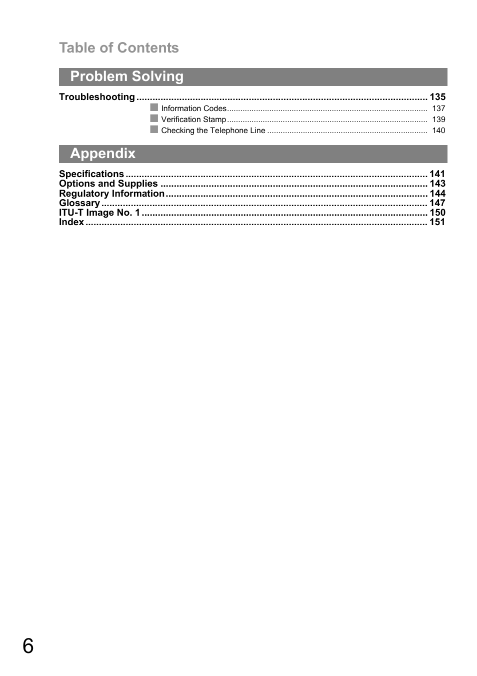 Panasonic DIGITAL IMAGING SYSTEM DP-1810F User Manual | Page 6 / 155