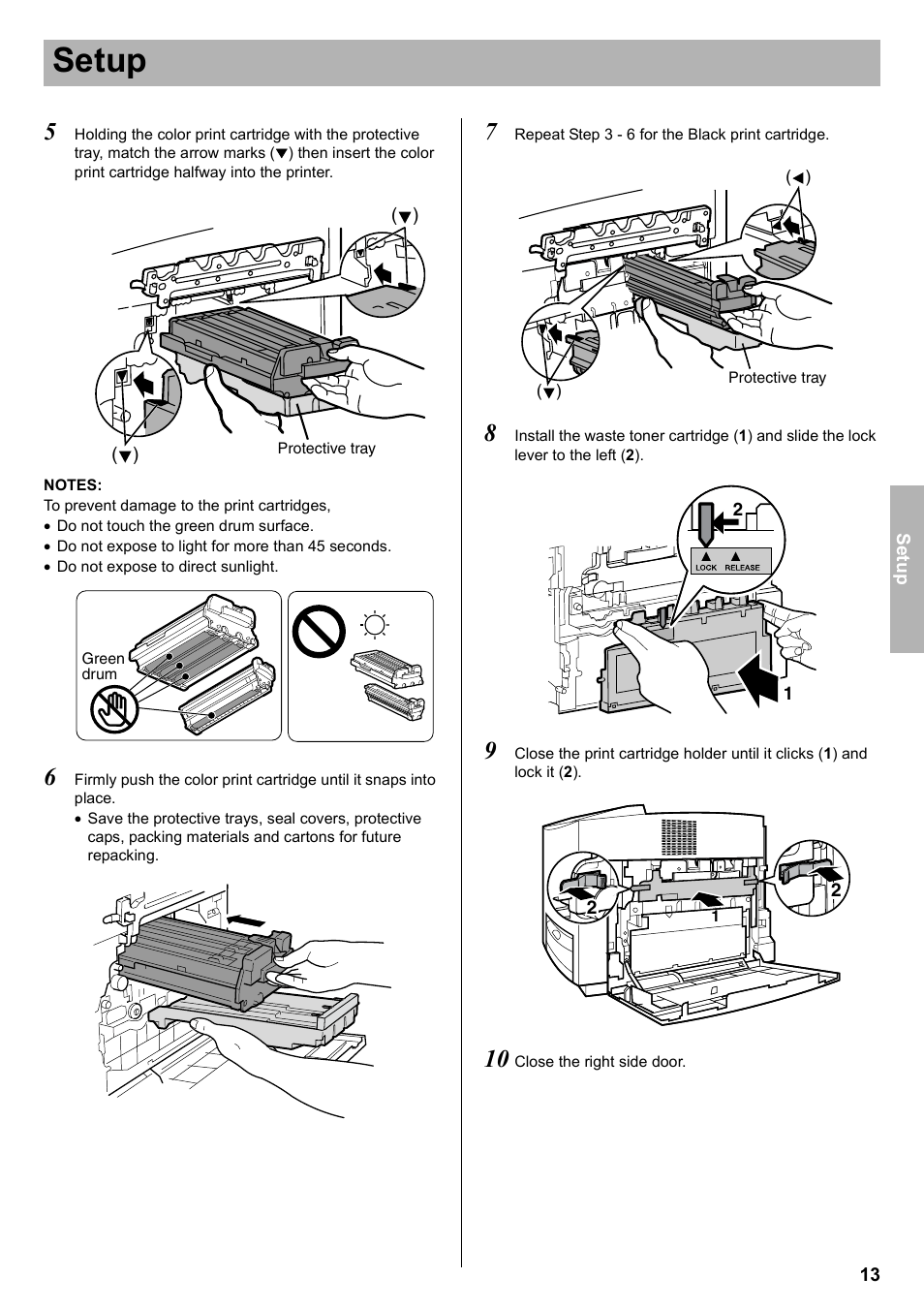 Setup | Panasonic KX-CL400 User Manual | Page 13 / 24