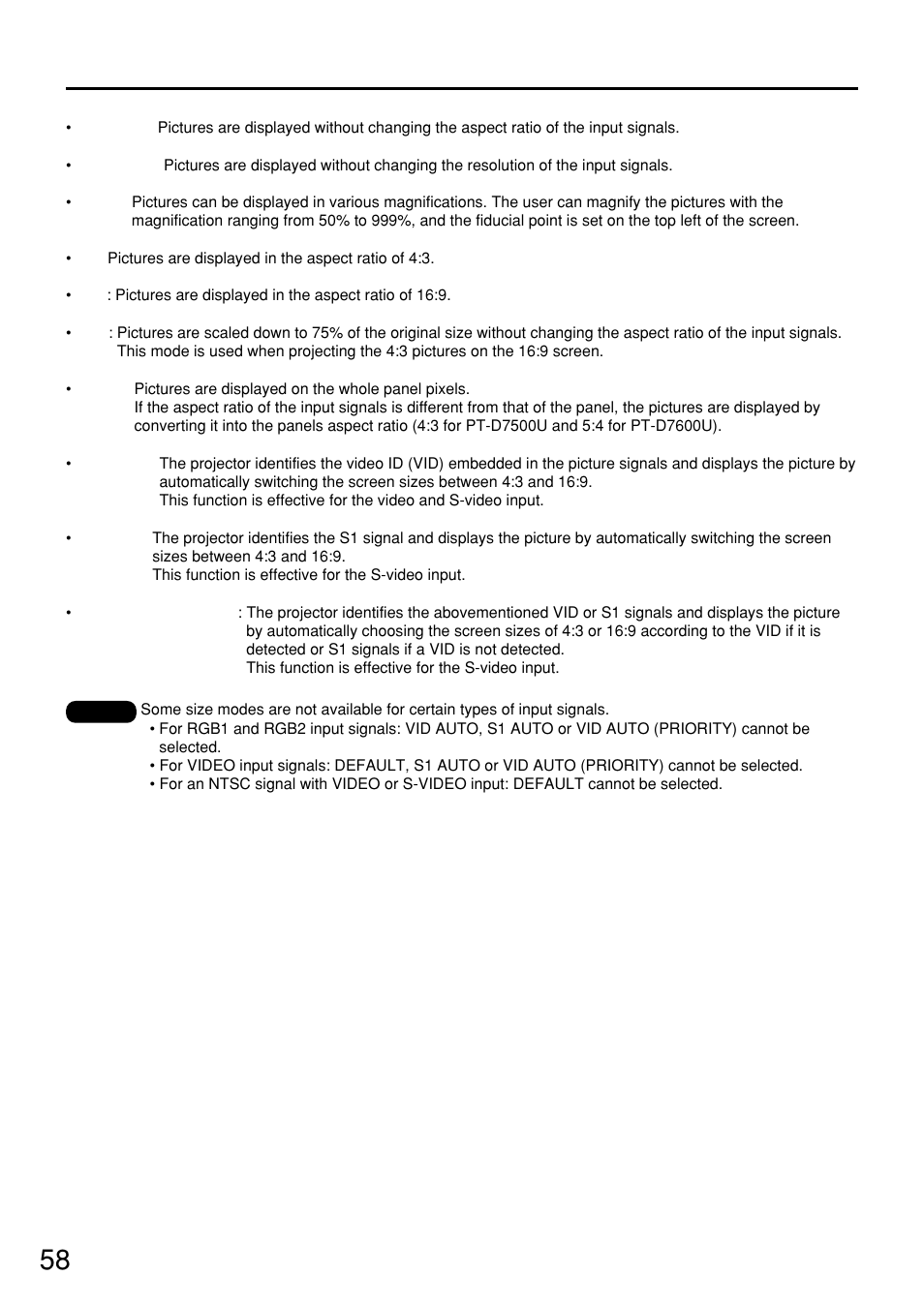 Adjusting the position | Panasonic PT-D7500U User Manual | Page 58 / 112