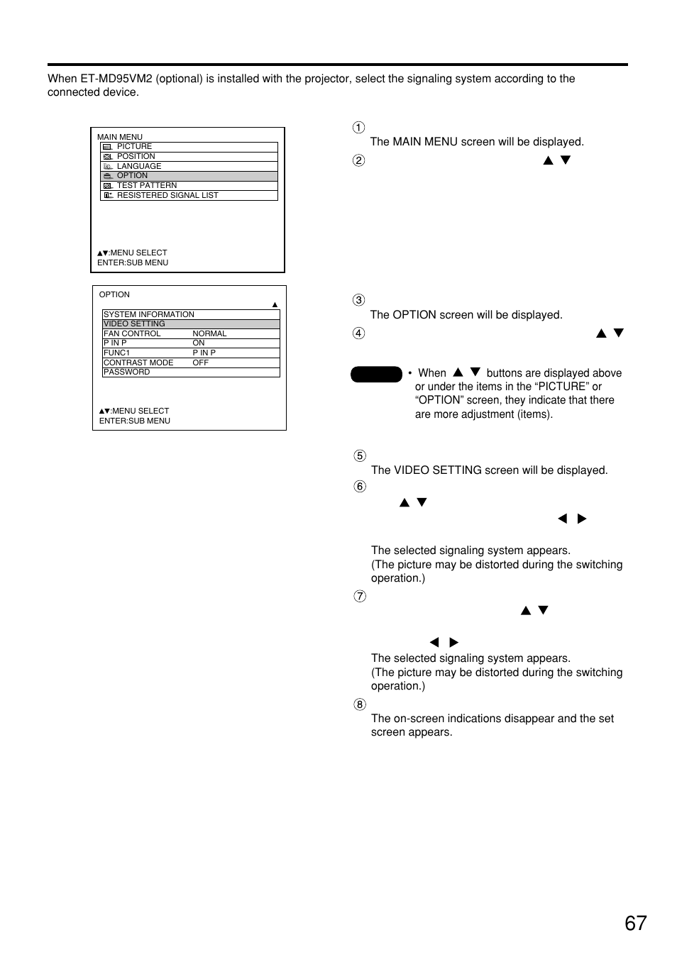 Panasonic PT-D7500U User Manual | Page 67 / 112