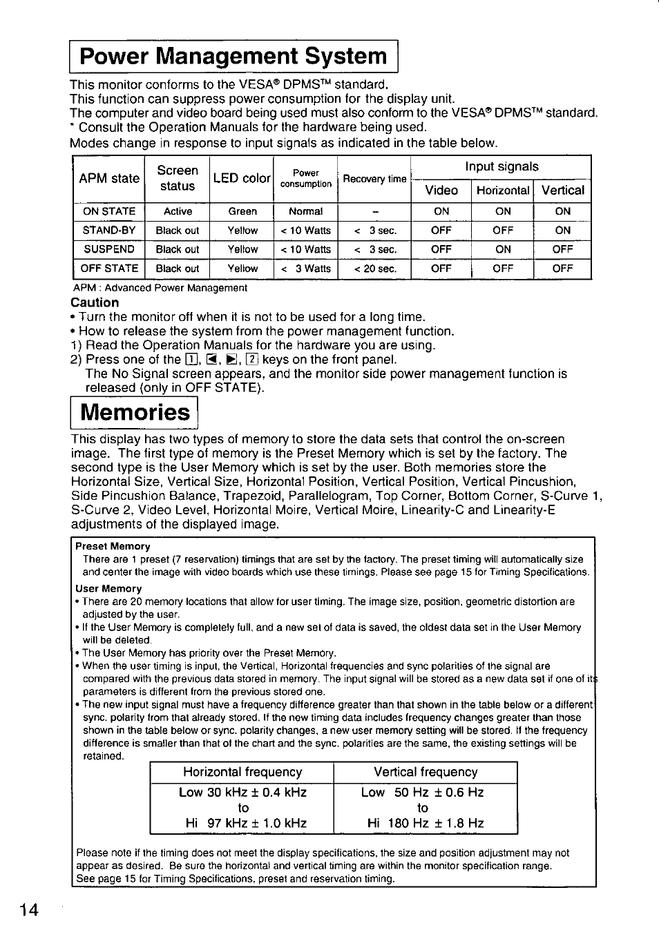 Caution, Power management system | Panasonic TX-D9S45MB User Manual | Page 15 / 51