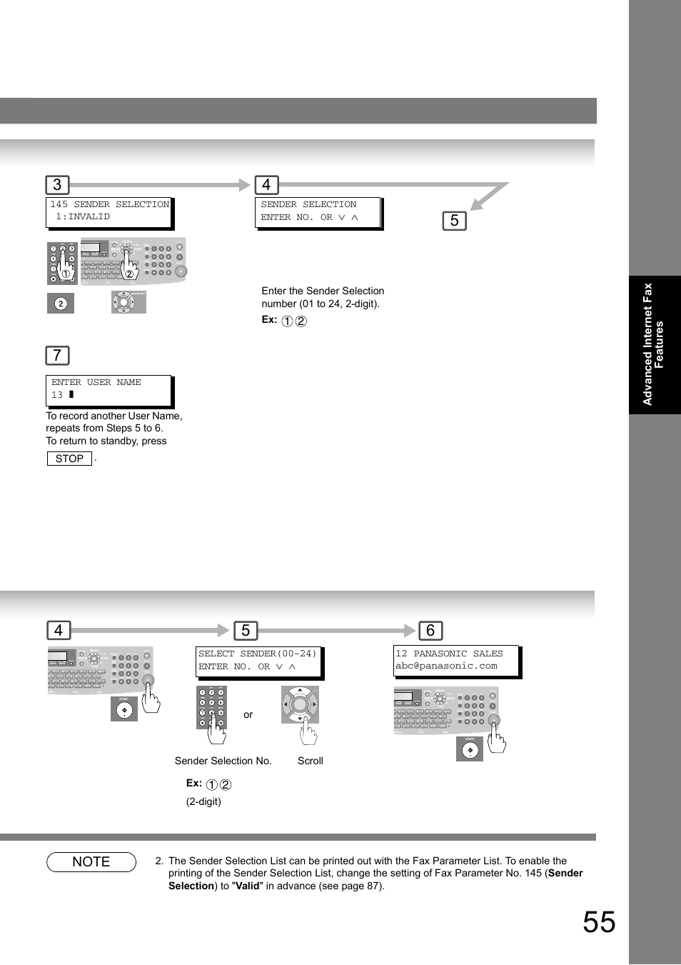 Panasonic UF-8000 User Manual | Page 55 / 126