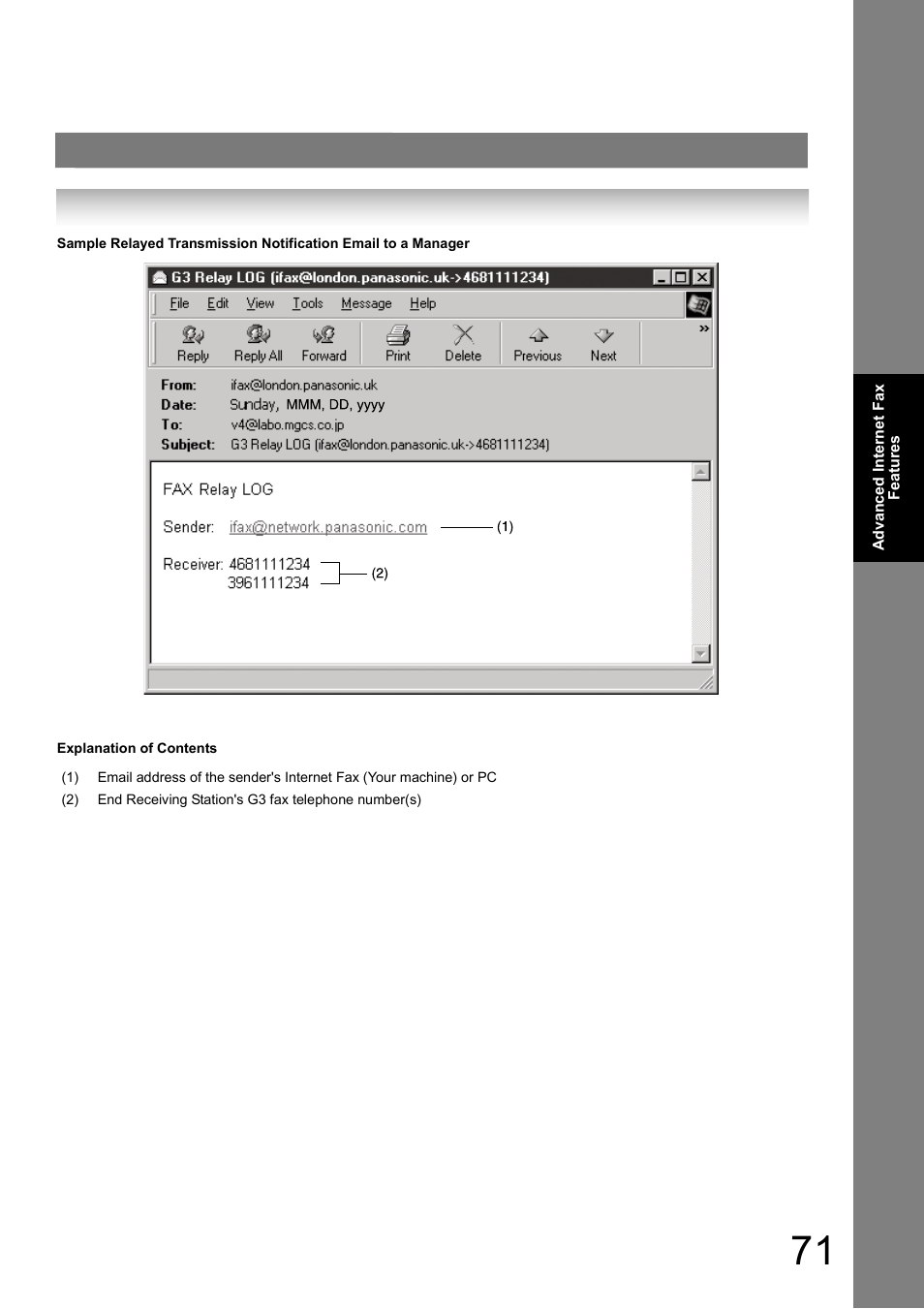 Panasonic UF-8000 User Manual | Page 71 / 126