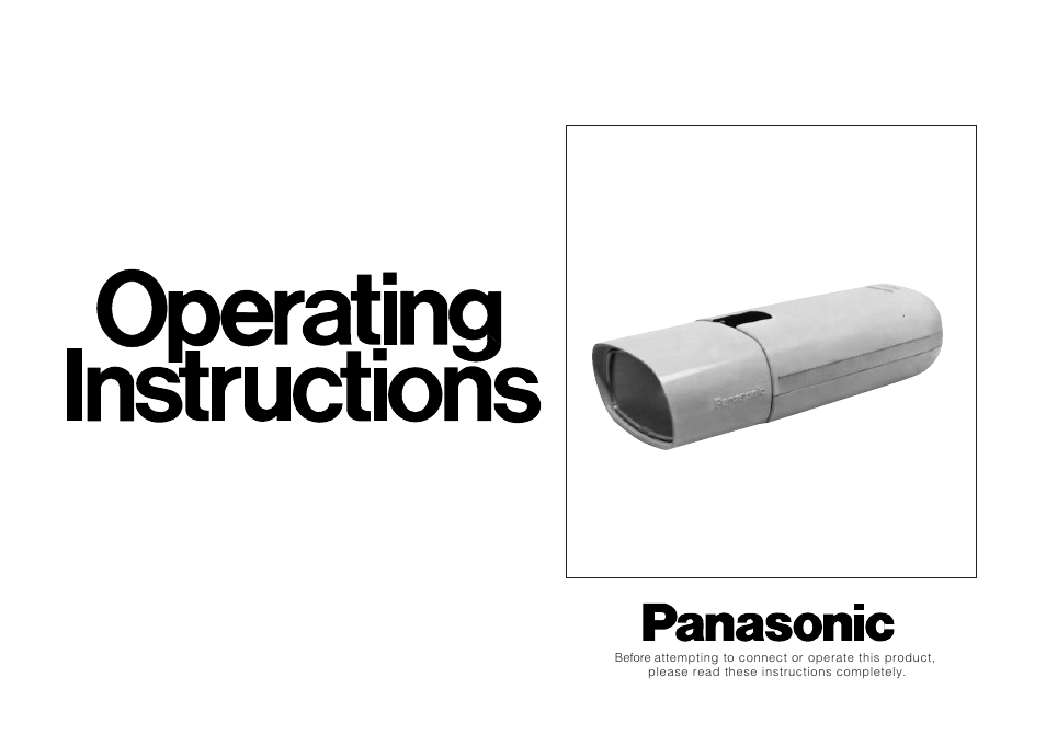 Panasonic WV-7110A User Manual | 12 pages