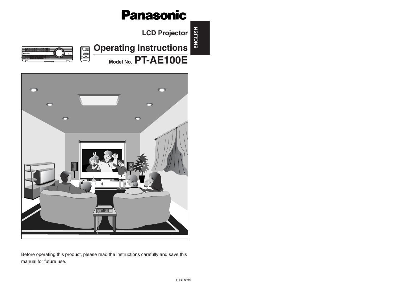 Panasonic PT-AE100E User Manual | 27 pages