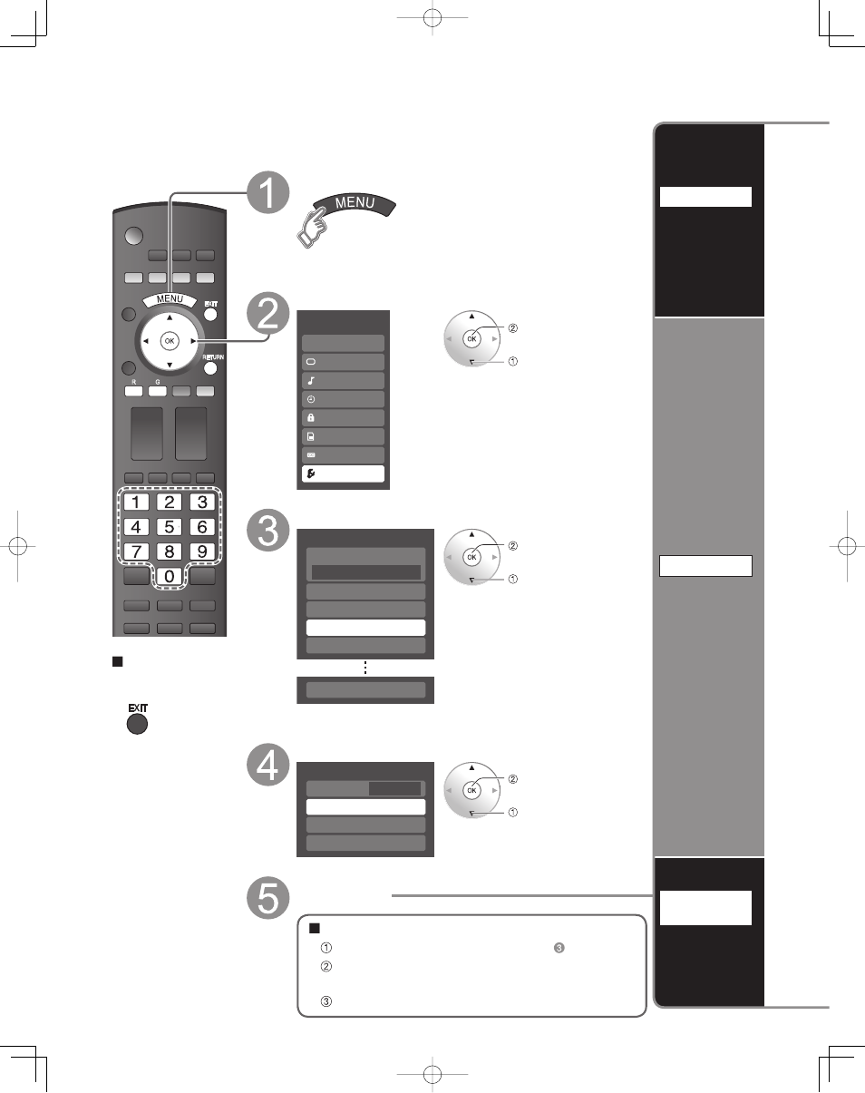 Edición y configuración de canales, Seleccione “ajuste, Seleccione “programa canal | Seleccione la función | Panasonic TC-32LZ800 User Manual | Page 94 / 114