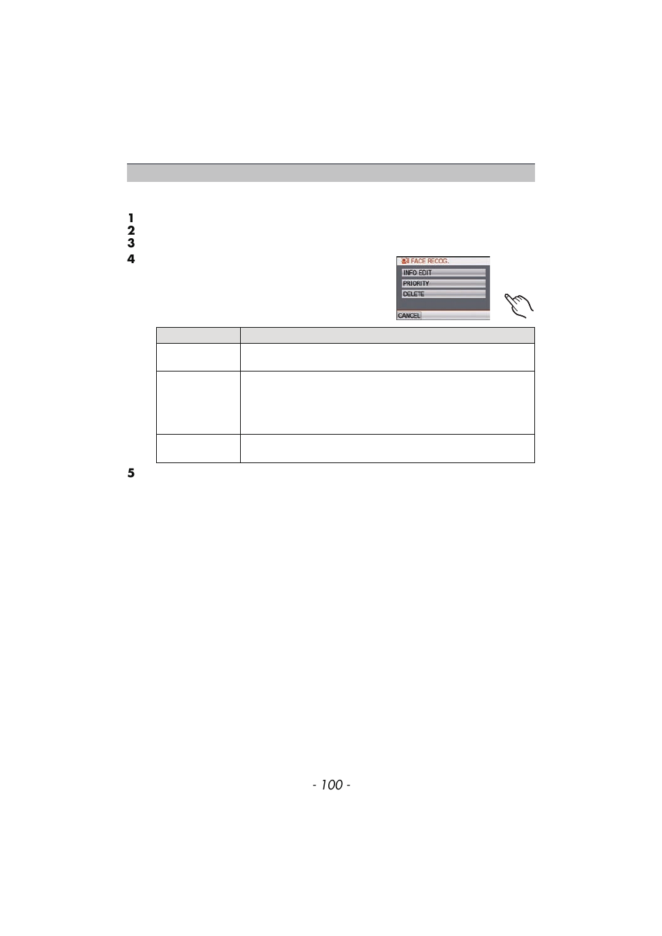 P100) | Panasonic DMC-FX700 User Manual | Page 100 / 208