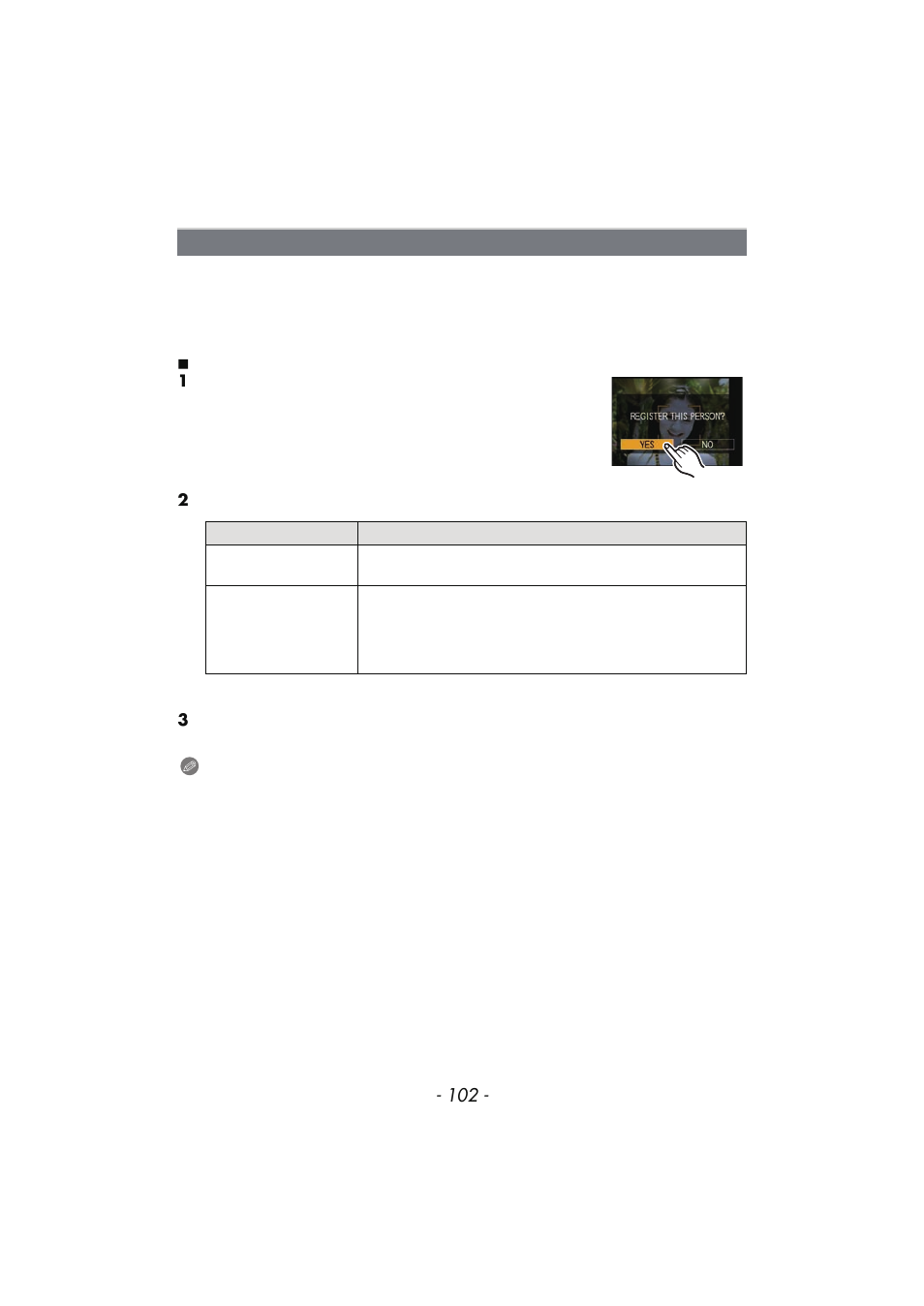 Auto registration, P102 | Panasonic DMC-FX700 User Manual | Page 102 / 208