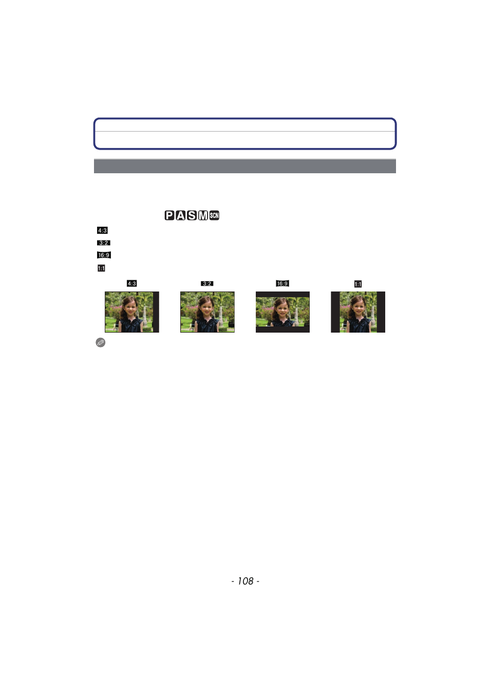 Using the [rec] mode menu, Aspect ratio, P108 | P108) | Panasonic DMC-FX700 User Manual | Page 108 / 208
