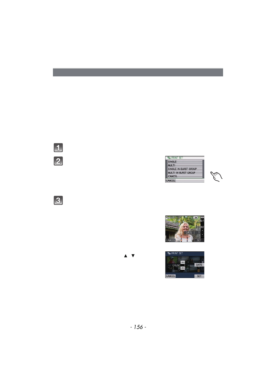 Print set, P156) | Panasonic DMC-FX700 User Manual | Page 156 / 208