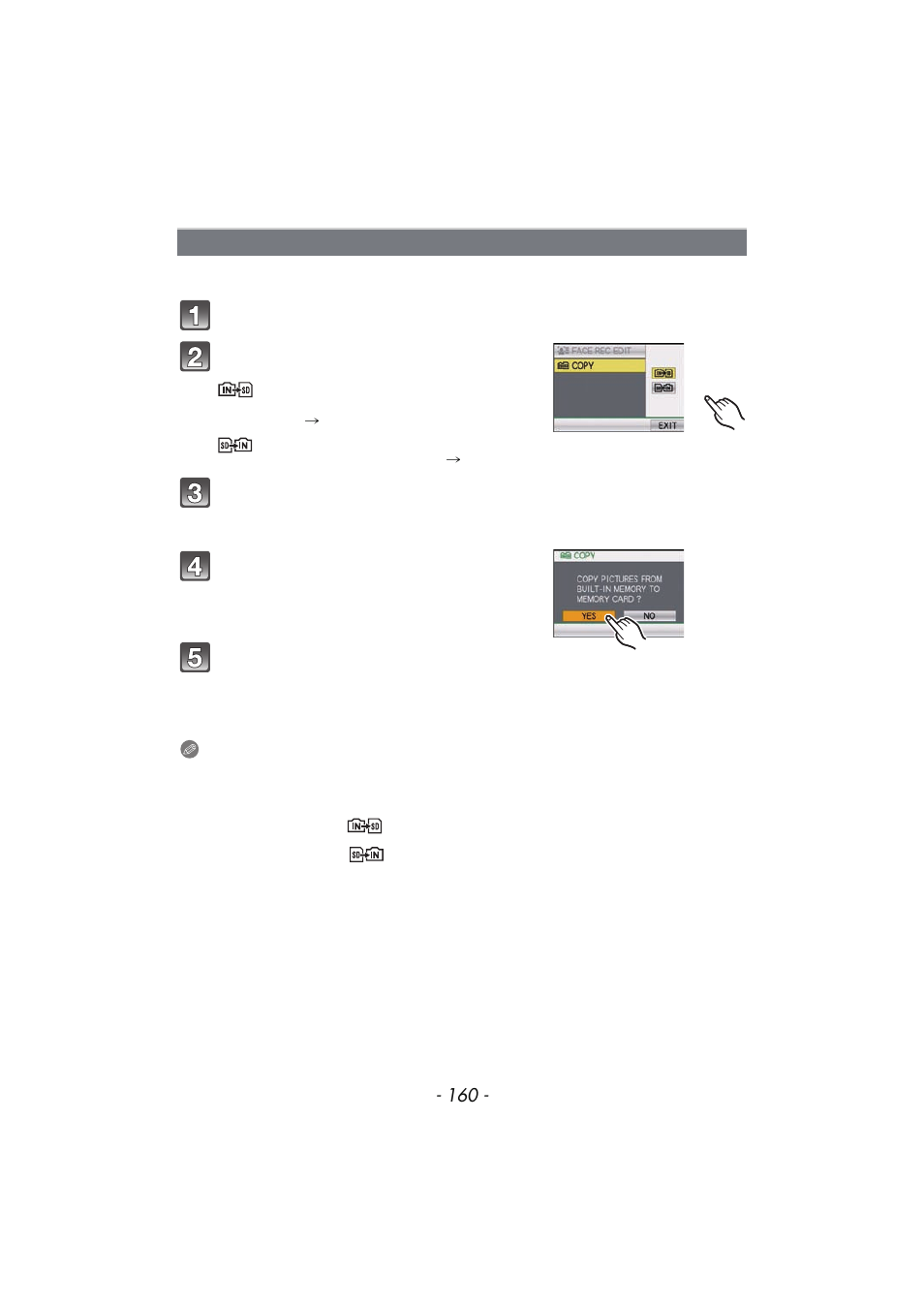 Copy, P160) | Panasonic DMC-FX700 User Manual | Page 160 / 208