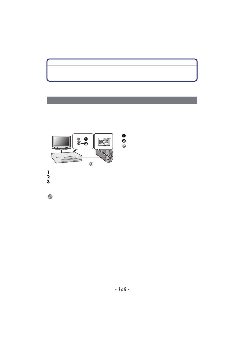 Copy the playback image using an av cable, Copy the playback image using an, Av cable | Panasonic DMC-FX700 User Manual | Page 168 / 208