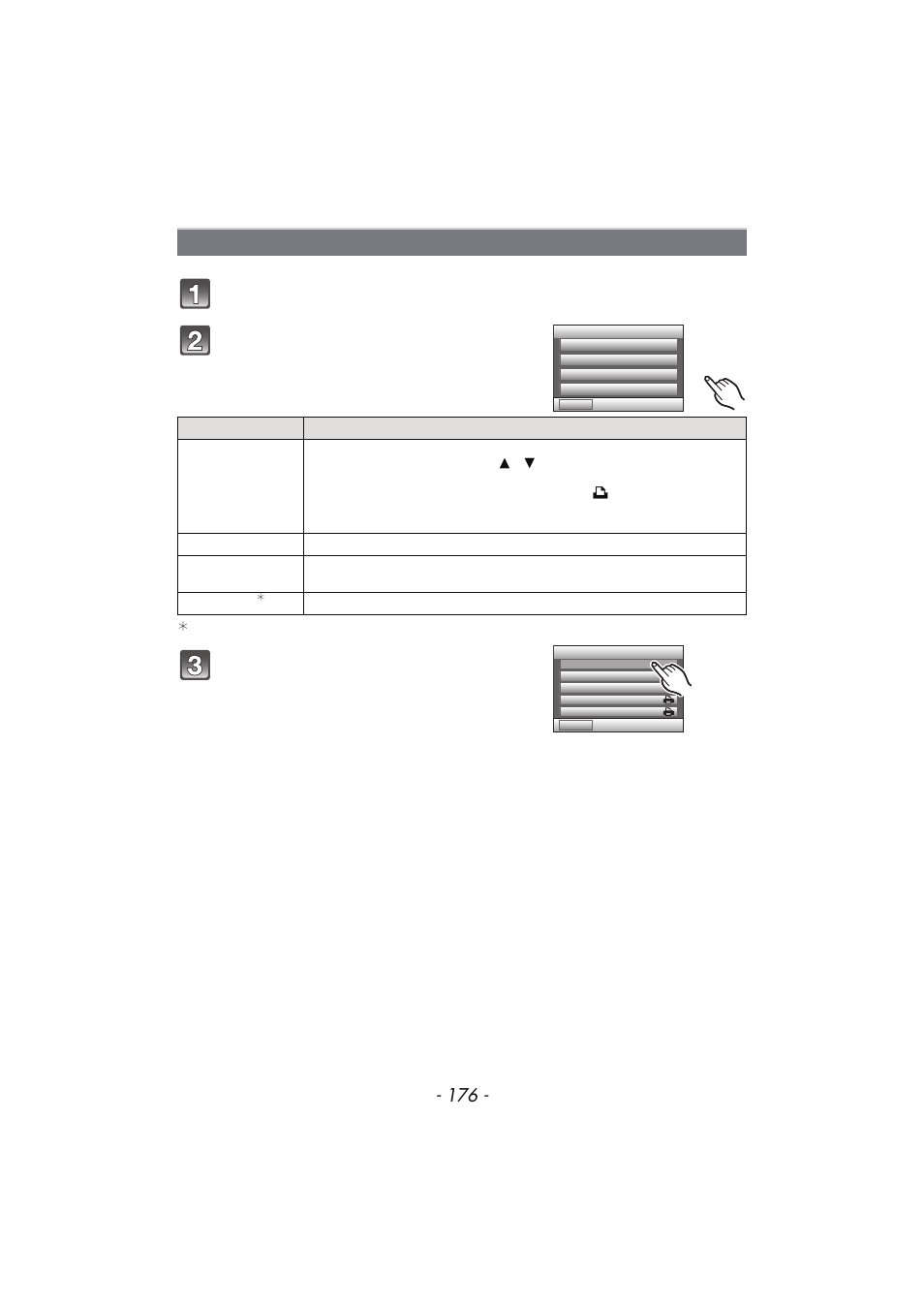 Selecting multiple pictures and printing them, Selecting multiple pictures and, Printing them | Touch [print start | Panasonic DMC-FX700 User Manual | Page 176 / 208