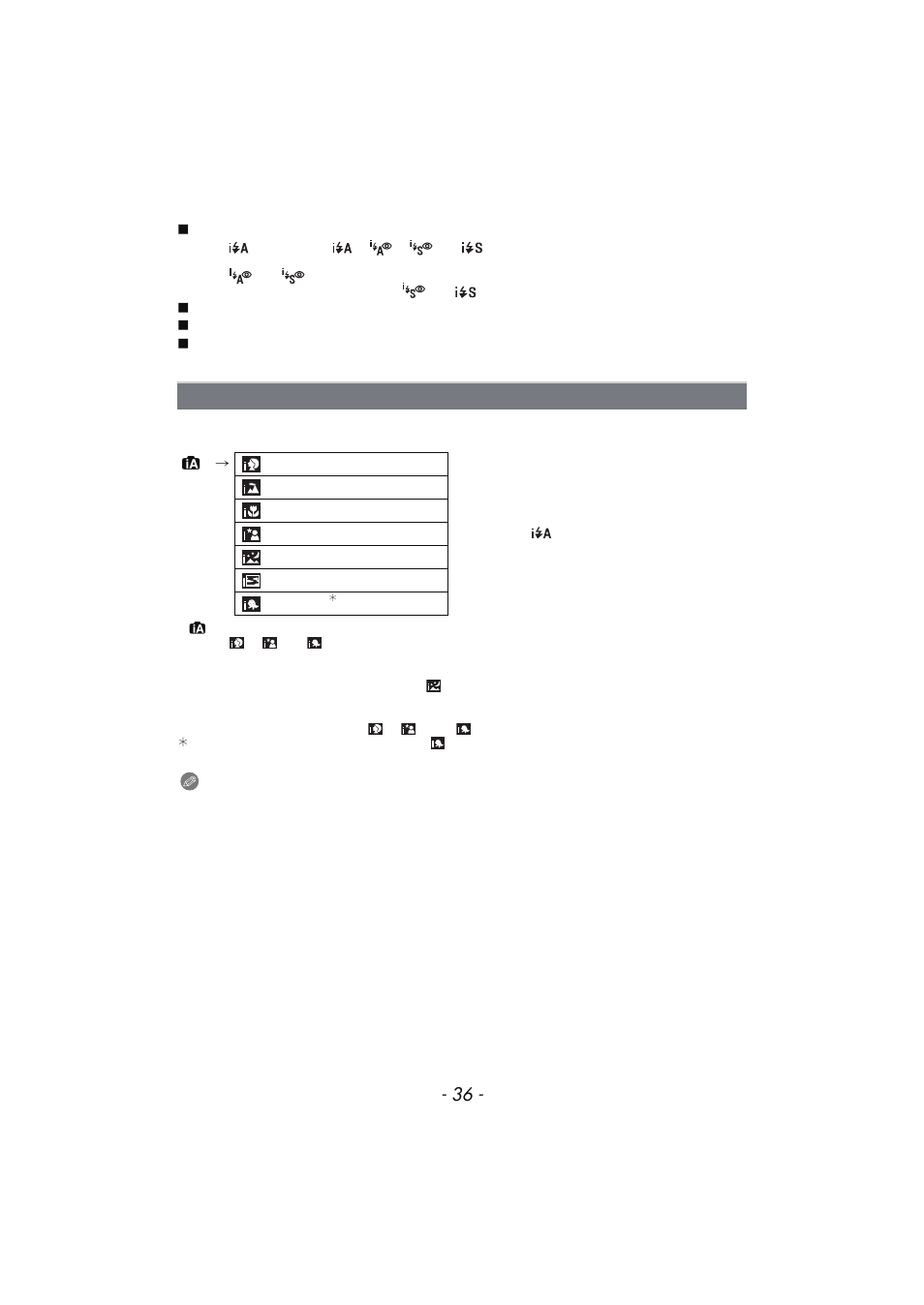 Scene detection | Panasonic DMC-FX700 User Manual | Page 36 / 208