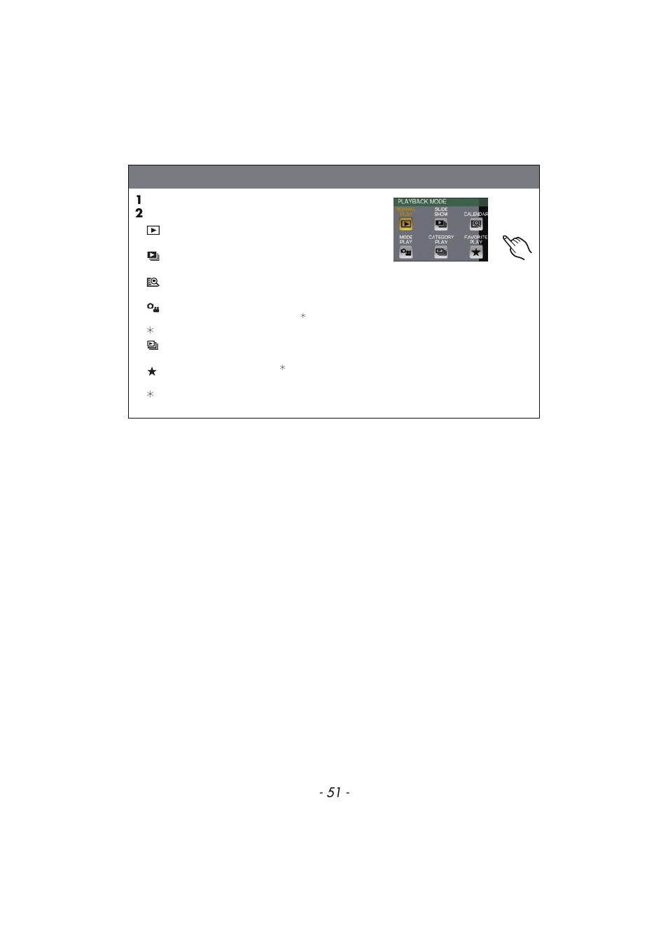Switching the [playback] mode | Panasonic DMC-FX700 User Manual | Page 51 / 208