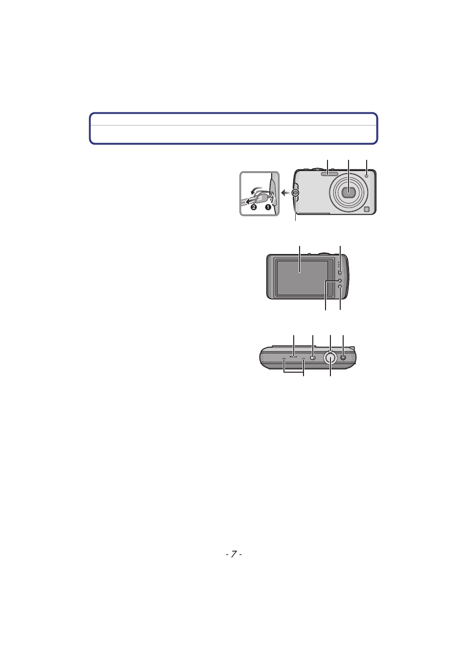 Names of the components | Panasonic DMC-FX700 User Manual | Page 7 / 208