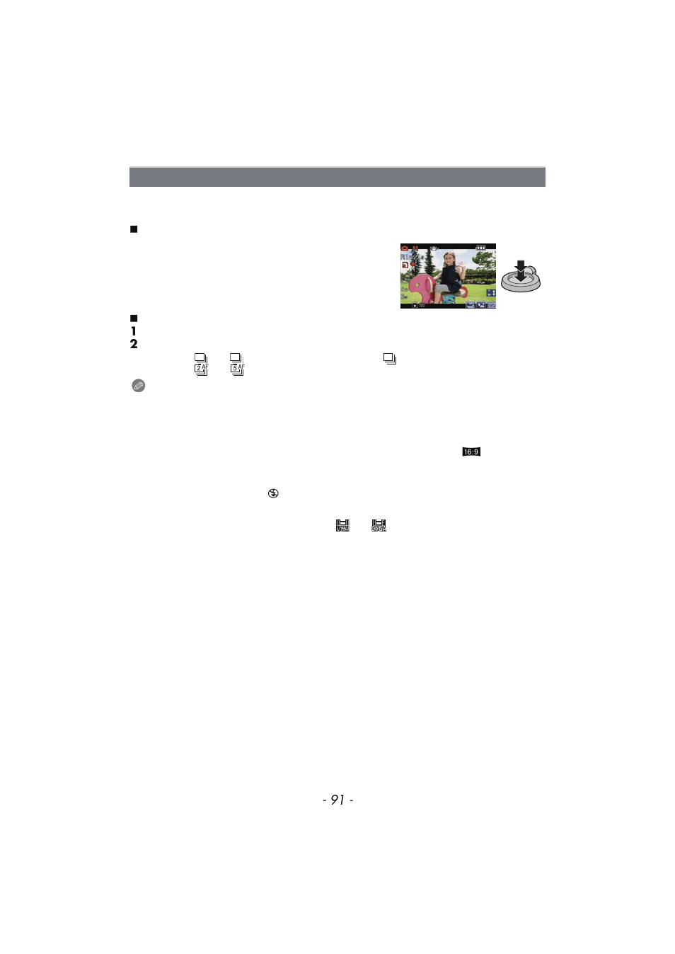 Taking pictures or taking pictures, With burst while recording motion pictures | Panasonic DMC-FX700 User Manual | Page 91 / 208