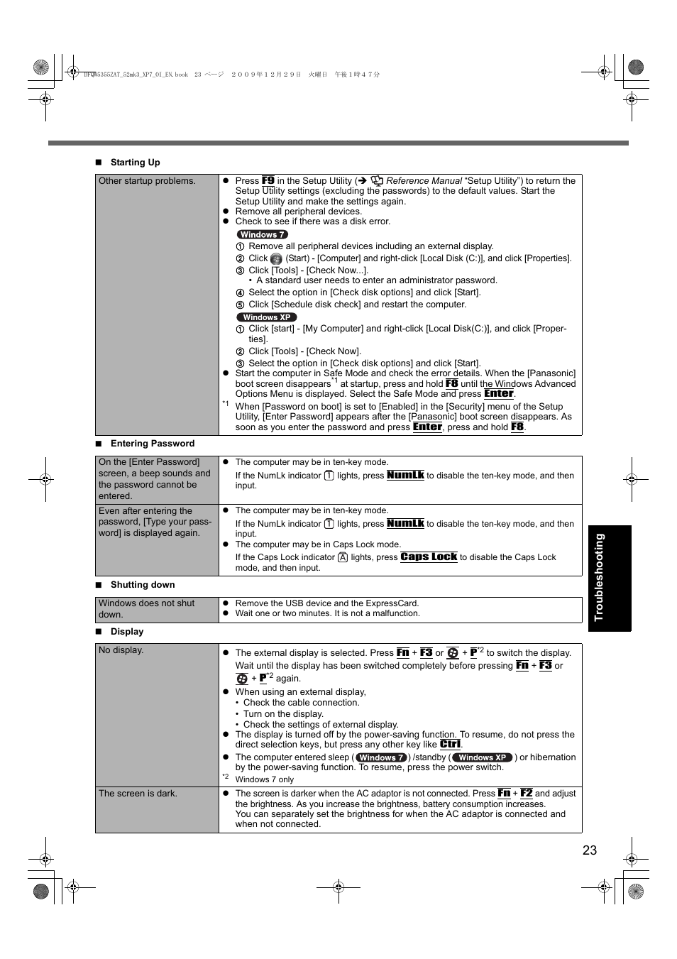 Panasonic CF-52 User Manual | Page 23 / 36