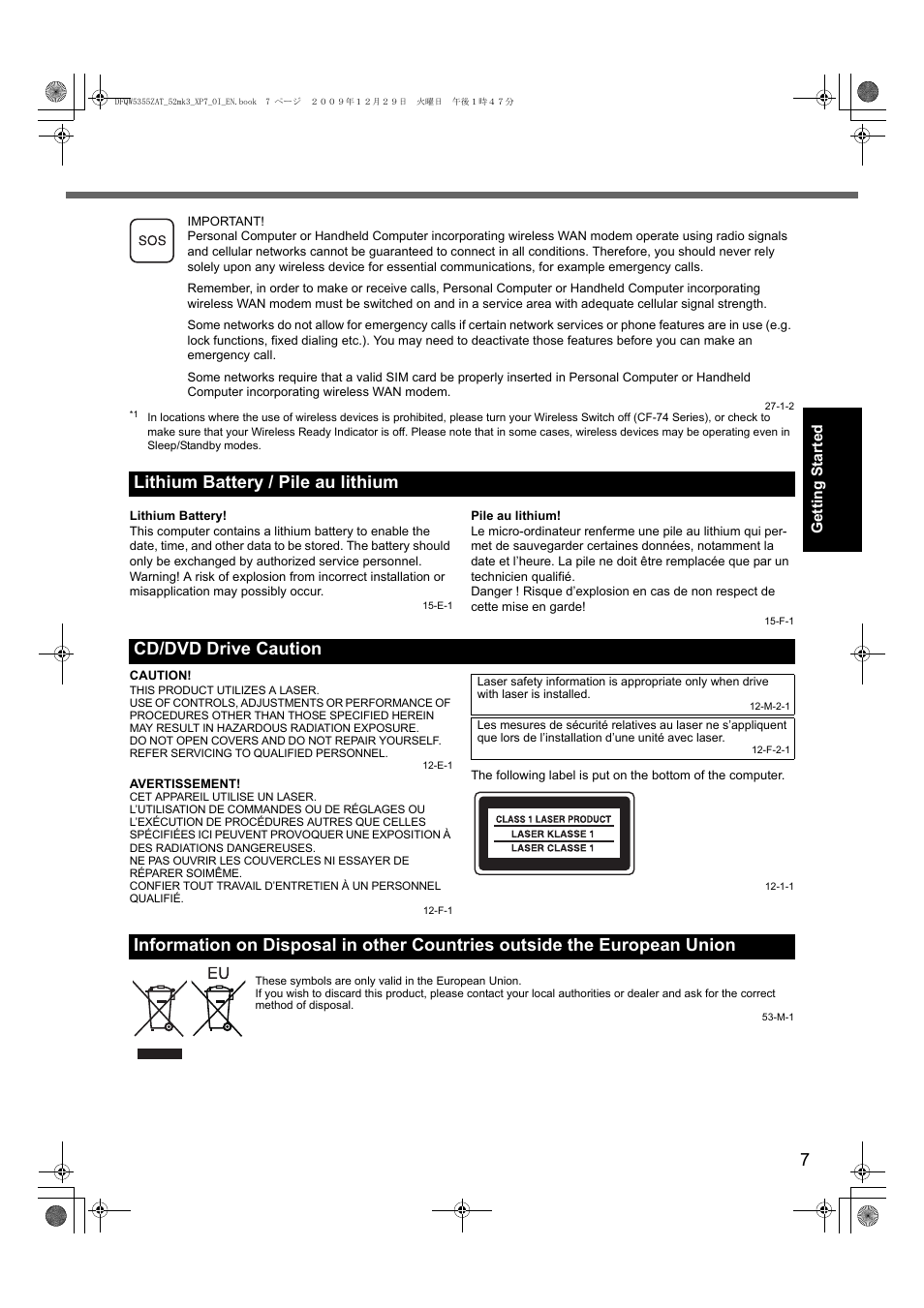 Panasonic CF-52 User Manual | Page 7 / 36