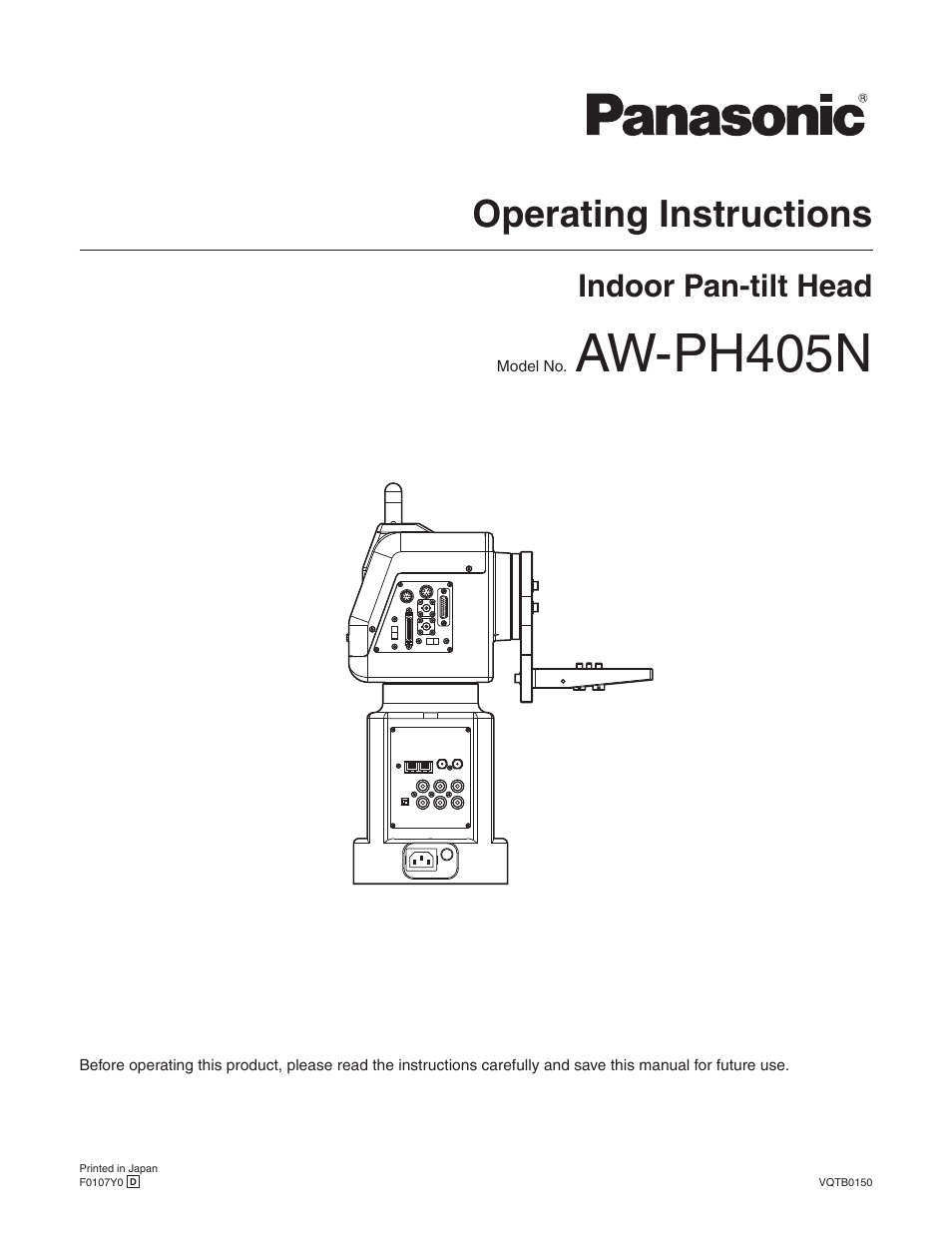 Panasonic AW-PH405N User Manual | 32 pages