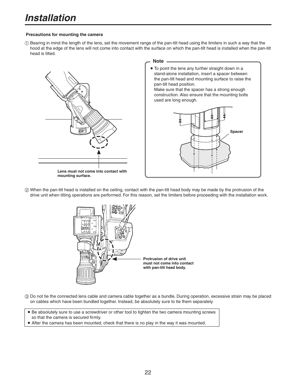 Installation | Panasonic AW-PH405N User Manual | Page 22 / 32