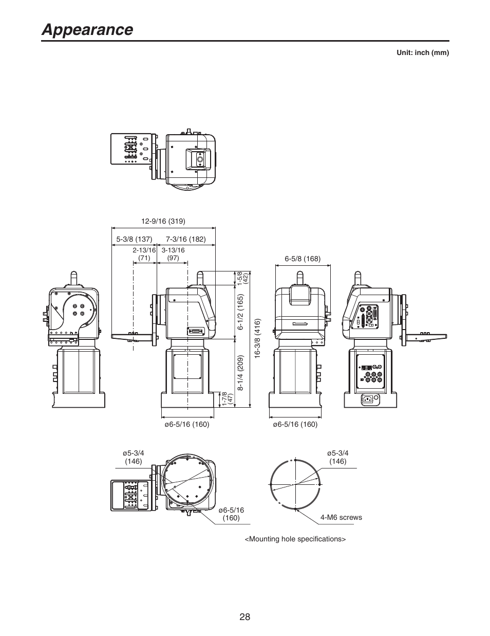 Appearance | Panasonic AW-PH405N User Manual | Page 28 / 32