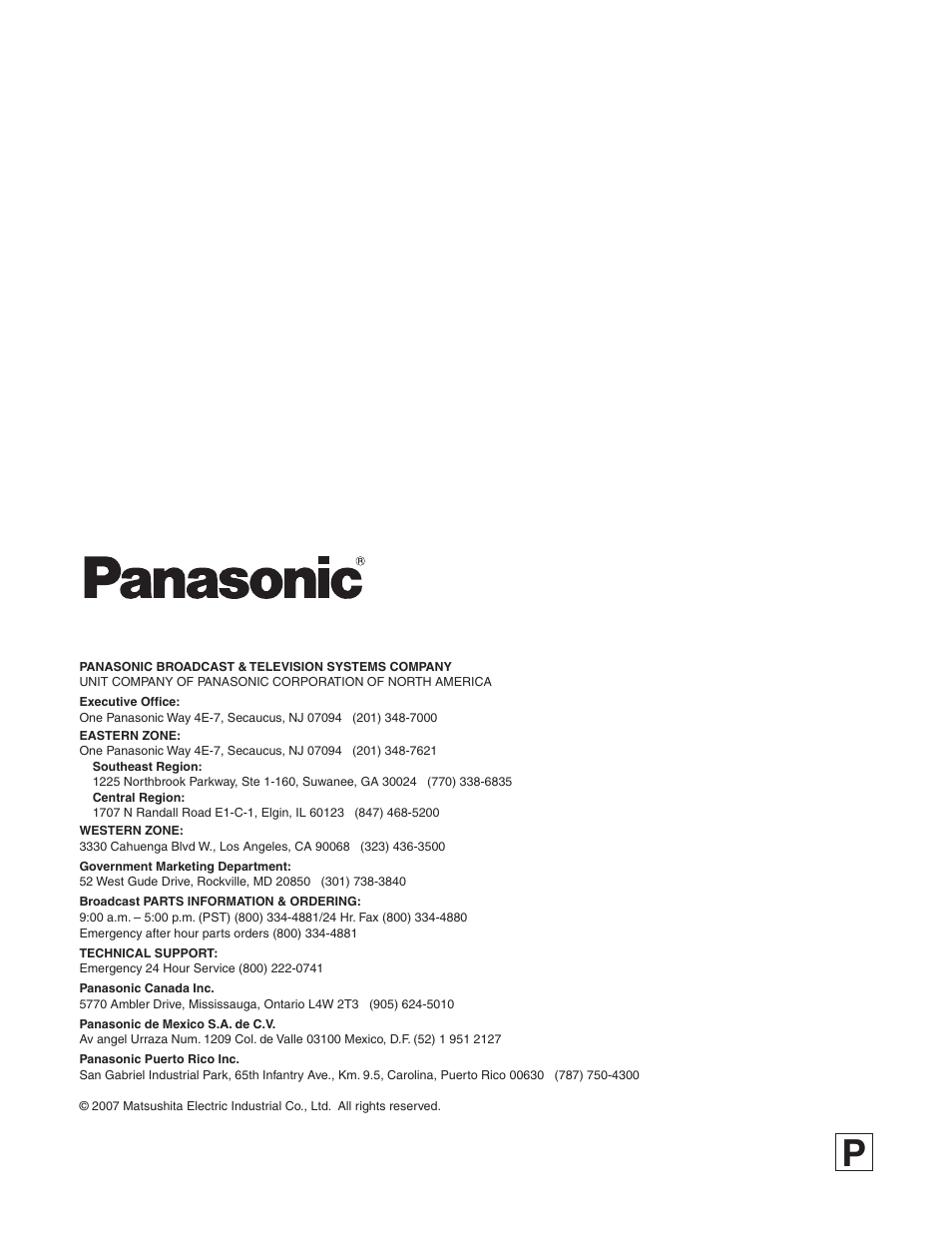 Panasonic AW-PH405N User Manual | Page 32 / 32