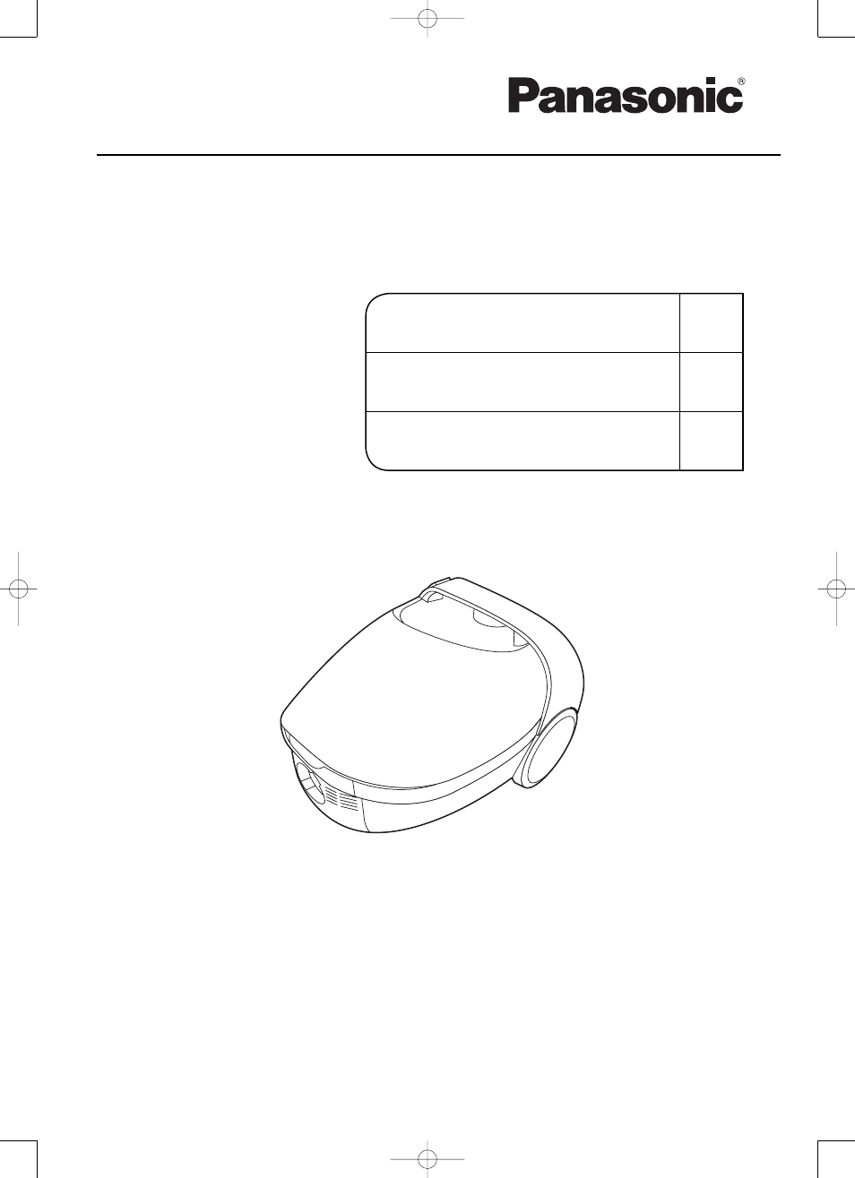 Panasonic Mccg381 User Manual | 12 pages