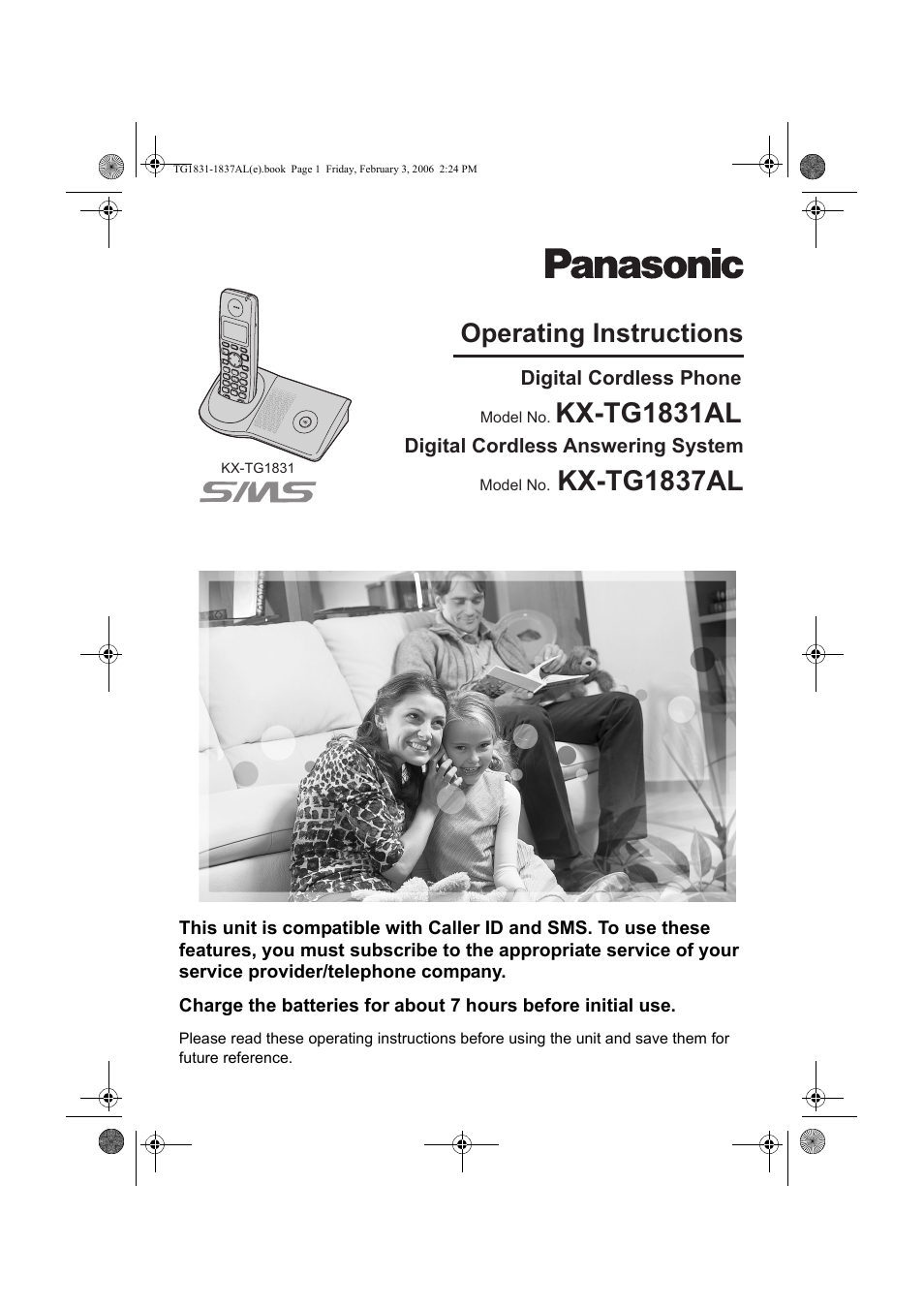 Panasonic KX-TG1837AL User Manual | 52 pages