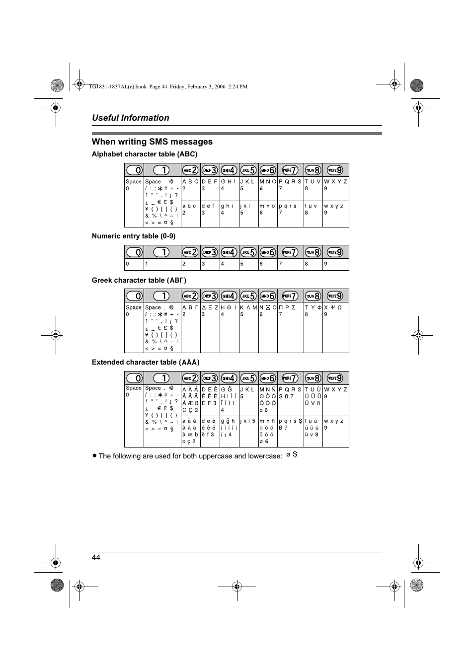 Panasonic KX-TG1837AL User Manual | Page 44 / 52