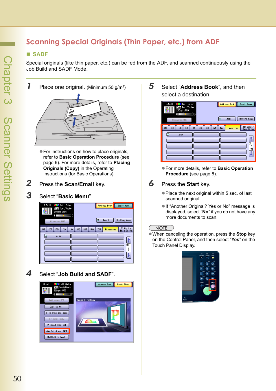Chapter 3 scanner settings | Panasonic C263 User Manual | Page 50 / 60