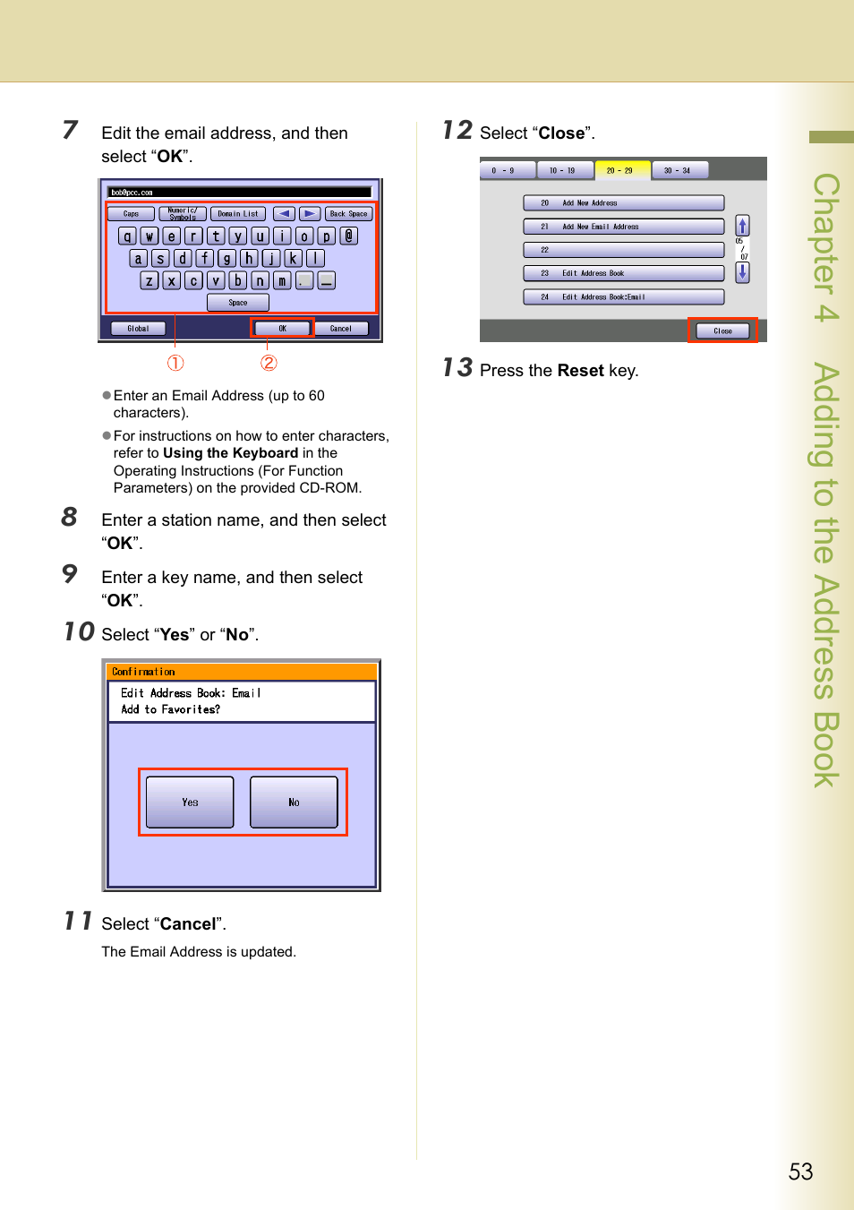 Chapt er 4 a ddi ng to the address book | Panasonic C263 User Manual | Page 53 / 60