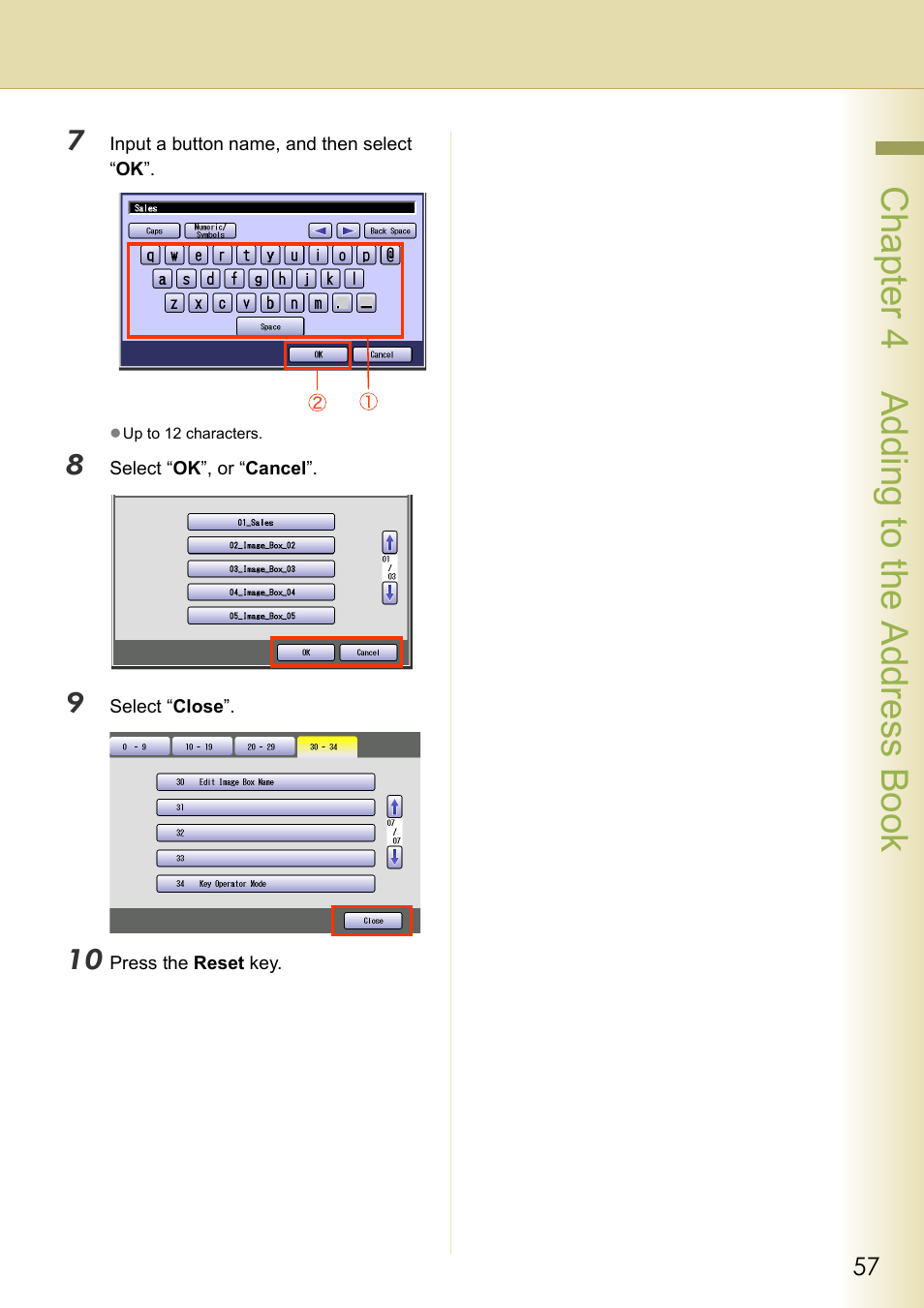 Chapt er 4 a ddi ng to the address book | Panasonic C263 User Manual | Page 57 / 60