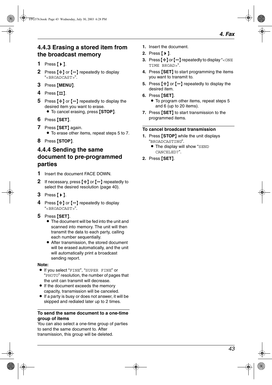Panasonic KX-FPG377 User Manual | Page 45 / 94