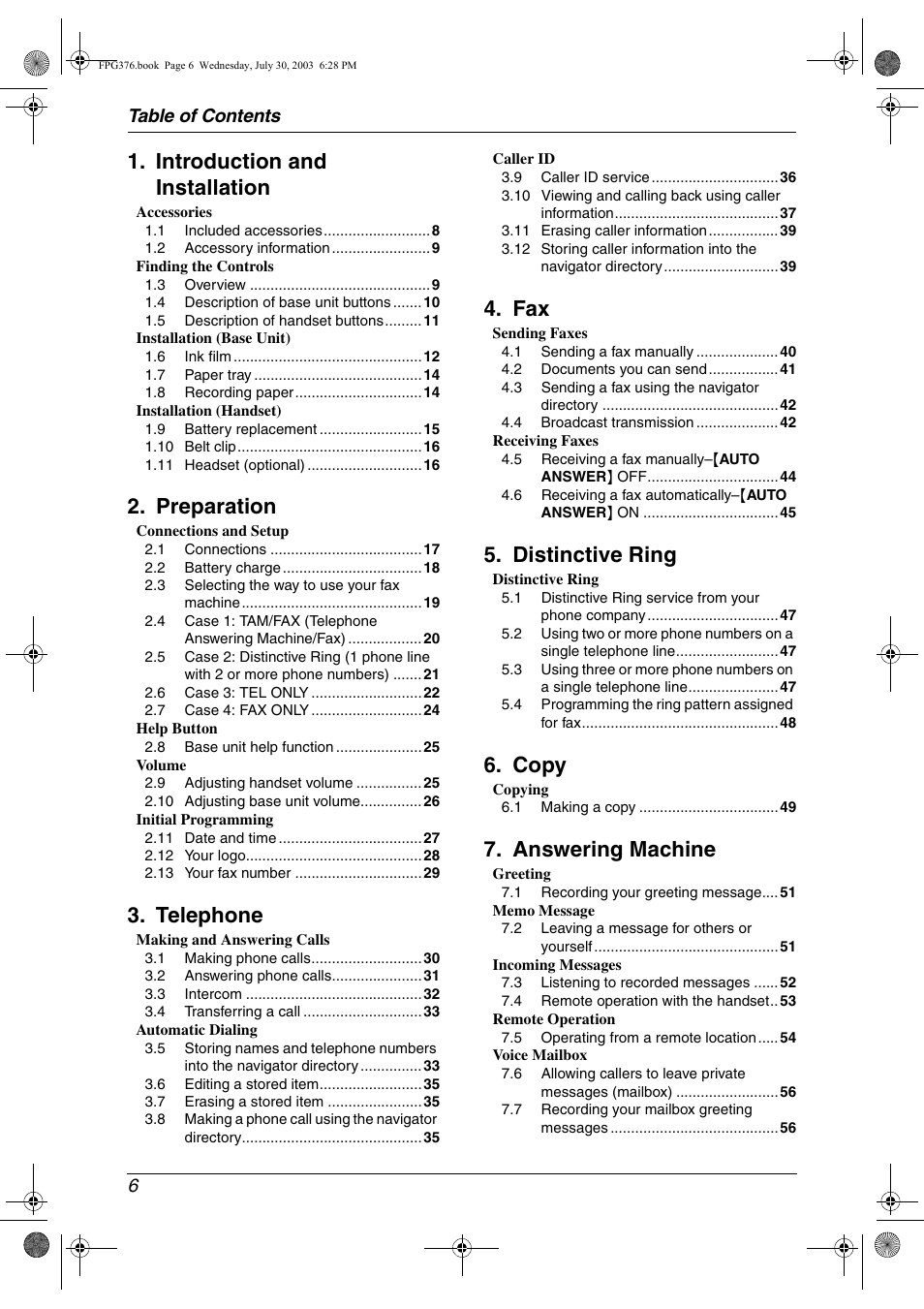 Panasonic KX-FPG377 User Manual | Page 8 / 94