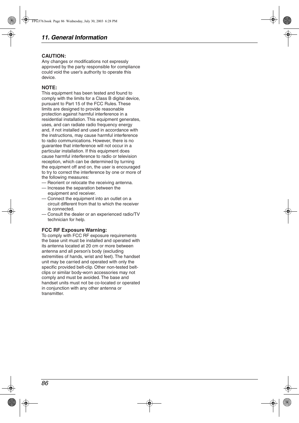 General information 86 | Panasonic KX-FPG377 User Manual | Page 88 / 94