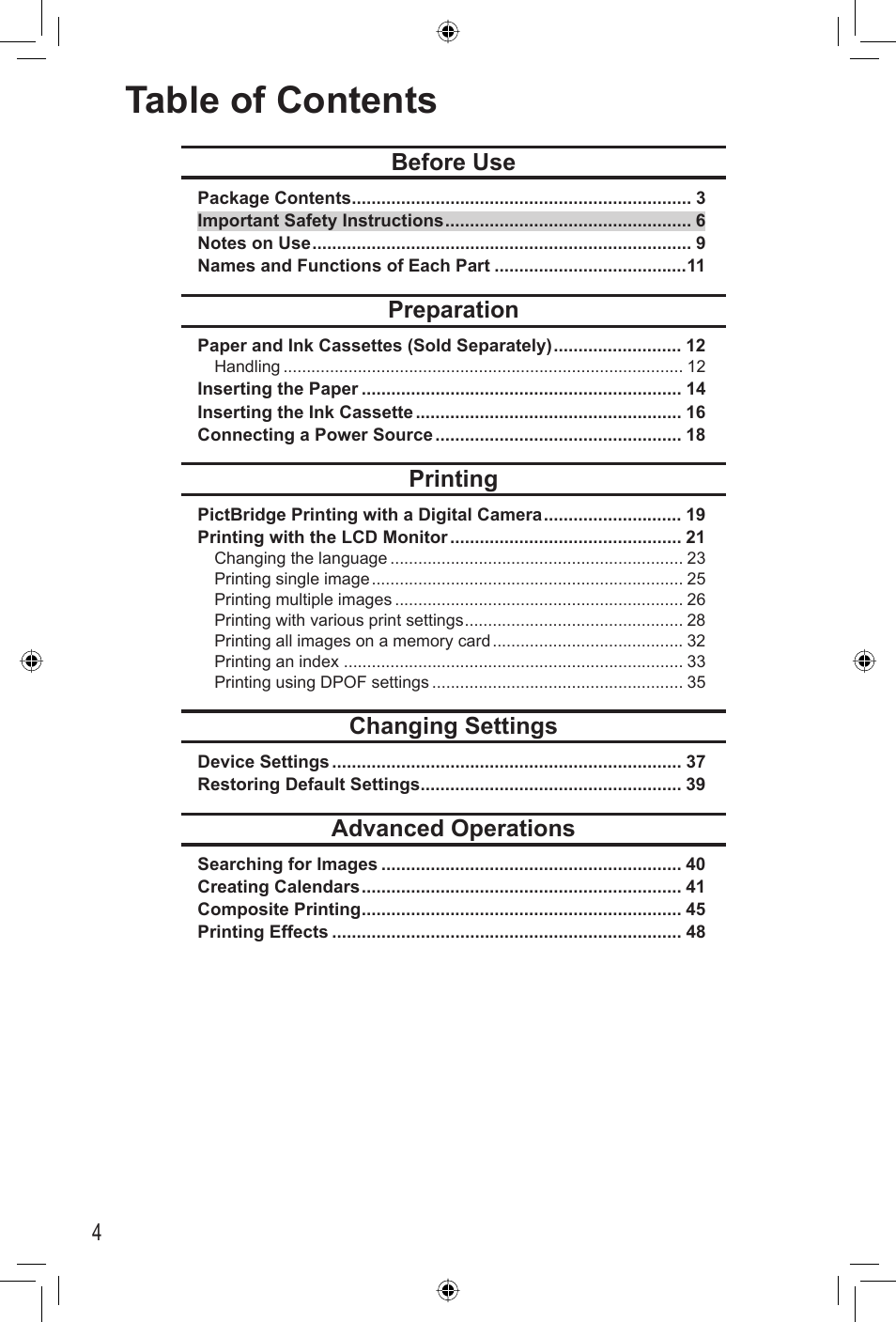 Panasonic KX-PX2M User Manual | Page 4 / 80