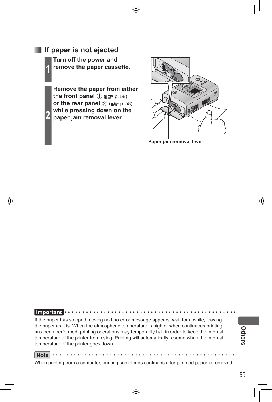 If paper is not ejected | Panasonic KX-PX2M User Manual | Page 59 / 80