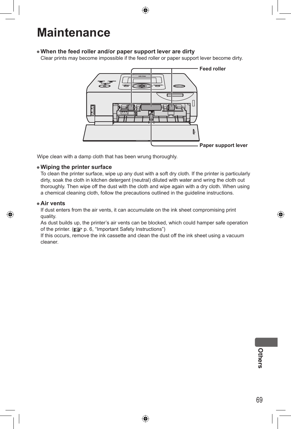 Maintenance | Panasonic KX-PX2M User Manual | Page 69 / 80