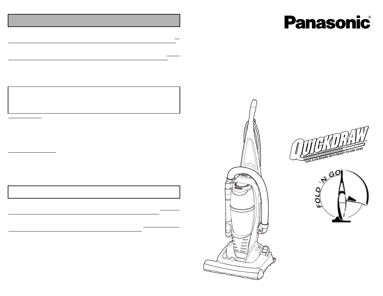 Panasonic MC-V5485 User Manual | 52 pages