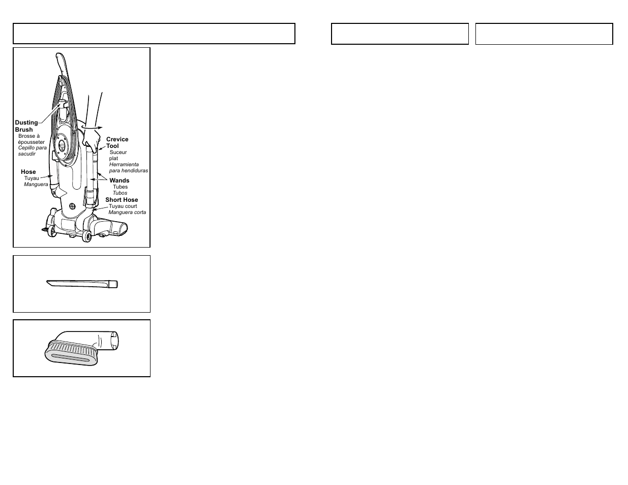 Utilisation des accessoires, Uso de herramientas, Using tools | Panasonic MC-V5485 User Manual | Page 27 / 52