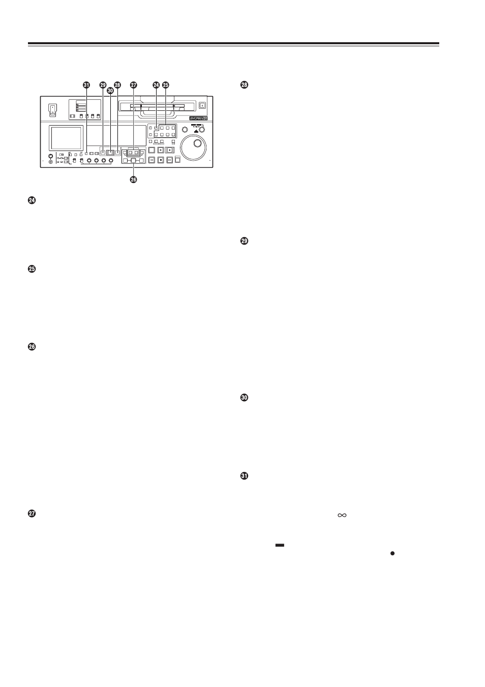 Parts and their functions, Front panel, Continued) | Panasonic AJ-SD965 User Manual | Page 10 / 86